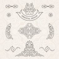 Vector set classic Calligraphic design