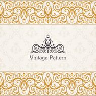 Background invitation vintage label floral frame N4