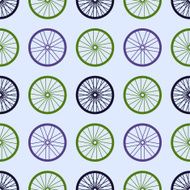 Seamless pattern with bike wheels N2