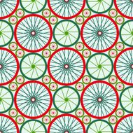 Seamless pattern with bike wheels N3