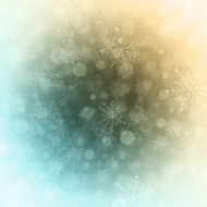 Christmas retro typography and light with snowflakes
