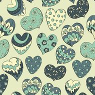 Seamless pattern with colorful hearts N5