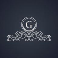Vintage luxury emblem Elegant Calligraphic vector symbol