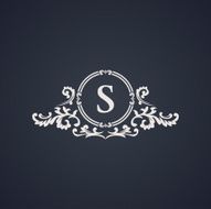 Vintage luxury emblem Elegant Calligraphic vector symbol N6