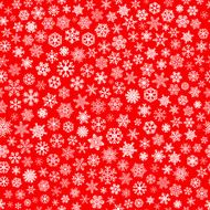 Seamless pattern of snowflakes white on red N2