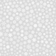 Seamless pattern of snowflakes white on gray N2