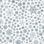 Seamless pattern of snowflakes blue on white N4