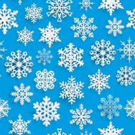 Christmas seamless pattern with paper snowflakes N3