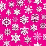 Christmas seamless pattern with paper snowflakes N6