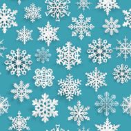 Christmas seamless pattern with paper snowflakes N8