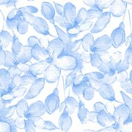 Seamless pattern with delicate flowers Watercolor background 3 Vector N2