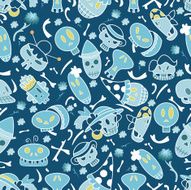 Halloween skulls pattern 02