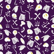 Halloween skeletons pattern 04