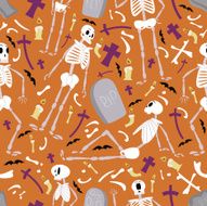 Halloween skeletons pattern 01