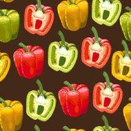 Peppers of different colors seamless N2