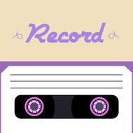 old vintage audio tapes icon