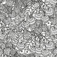 Seamless pattern with artistically cherries
