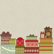 Christmas card with gift boxes N2