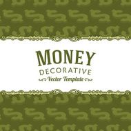 Vector decorating design made of isometric dollar symbols