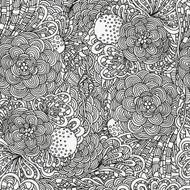 Seamless floral doodle background pattern in vector N14