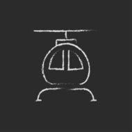 Helicopter icon drawn in chalk N3
