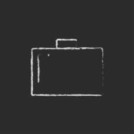 Briefcase icon drawn in chalk N2