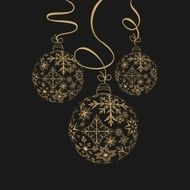 cute christmas composition with balls