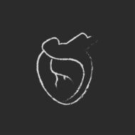 Heart icon drawn in chalk N2