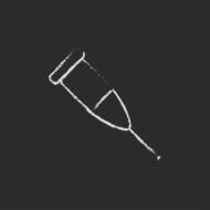 Crutch icon drawn in chalk N3