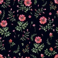 flowers watercolor pattern