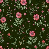 flowers watercolor pattern N2