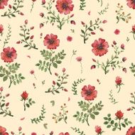 flowers watercolor pattern N4