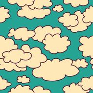 Sky and clouds seamless pattern background