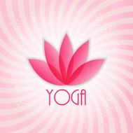 Lotus Flower Sign for Wellness Spa and Yoga Vector Illustratio