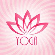 Lotus Flower Sign for Wellness Spa and Yoga Vector Illustratio N2