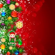 Christmas background with tree branches