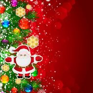 Christmas background with tree branches N2