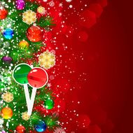 Christmas background with tree branches N3