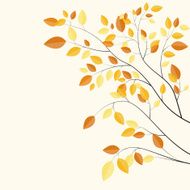 Shiny Autumn Natural Leaves Background Vector Illustration