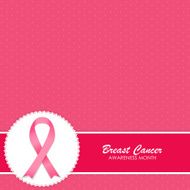 Breast cancer awareness pink ribbon Vector Illustration N2