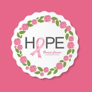 Breast cancer awareness pink ribbon Vector Illustration N5