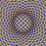 Optical illusion of a moving space