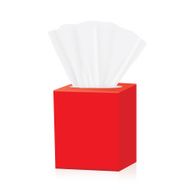 Red tissue box mock up