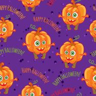 Pumpkins Happy halloween seamless patterns set