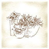 Garden elements sketch N6