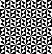 Black and white geometric seamless pattern with triangle