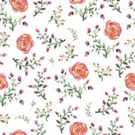 flowers watercolor pattern N6