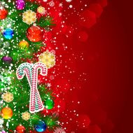 Christmas background with tree branches N4
