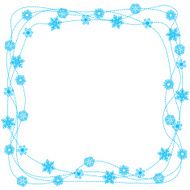 Christmas snow border