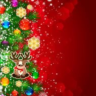 Christmas background with tree branches N6